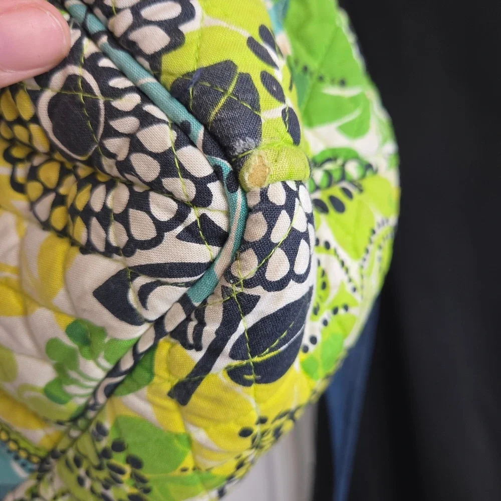 Vera Bradley Limes Up Quilted Cotton Baby Diaper Bag Floral Green Blue Yellow